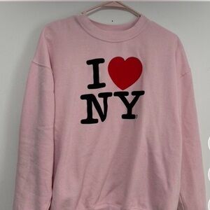 Pink I ♥ NY Sweatshirt
